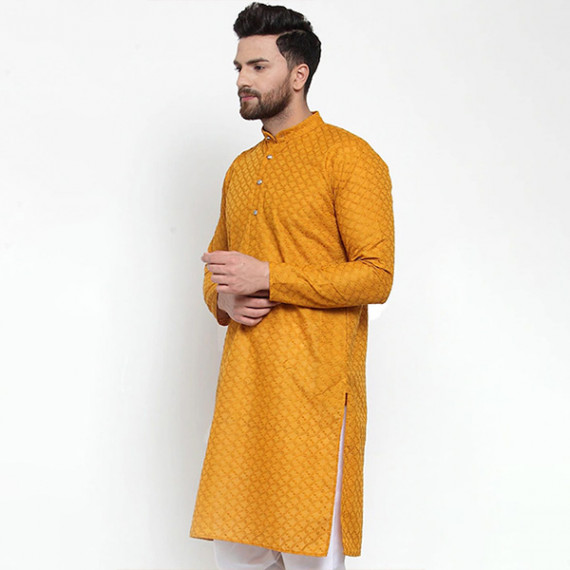 https://www.fabcrab.in/products/men-mustard-yellow-thread-work-cotton-kurta
