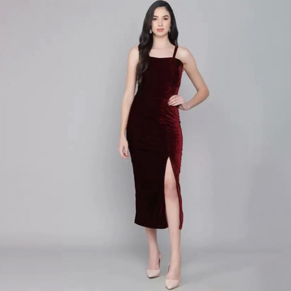 https://www.fabcrab.in/products/maroon-velvet-sheath-midi-dress