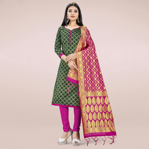 https://www.fabcrab.in/products/green-pink-unstitched-dress-material