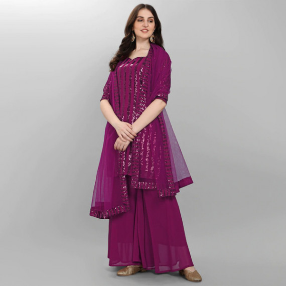 https://www.fabcrab.in/products/purple-embroidered-sequined-silk-georgette-semi-stitched-dress-material