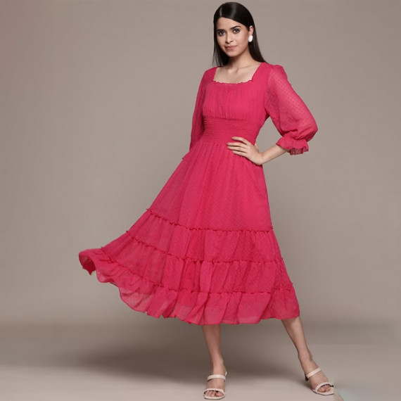 https://www.fabcrab.in/products/fuchsia-solid-chiffon-smocked-tiered-midi-dress