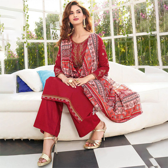 https://www.fabcrab.in/products/maroon-pink-embroidered-pure-cotton-unstitched-dress-material