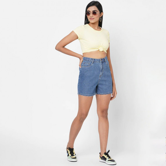 https://www.fabcrab.in/products/women-blue-slim-fit-high-rise-denim-shorts