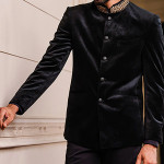 Men's Polyester Blend Navy Three Piece Suit Business Vest (PIS3ONSFH02420 40)