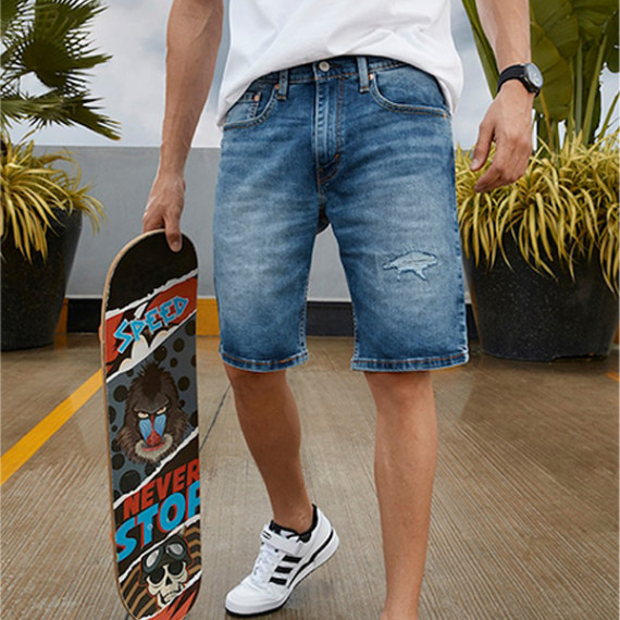 https://www.fabcrab.in/products/men-blue-washed-distressed-denim-shorts
