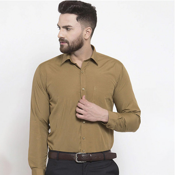 https://www.fabcrab.in/products/men-khaki-slim-fit-solid-formal-shirt