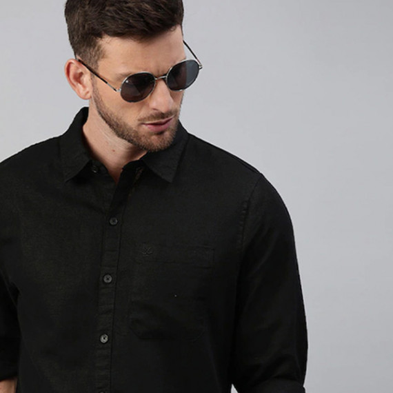 https://www.fabcrab.in/products/men-black-slim-fit-cotton-casual-shirt