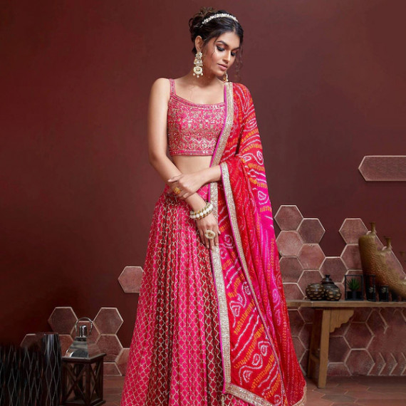 https://www.fabcrab.in/products/pink-white-embellished-thread-work-semi-stitched-lehenga-unstitched-blouse-with-dupatta