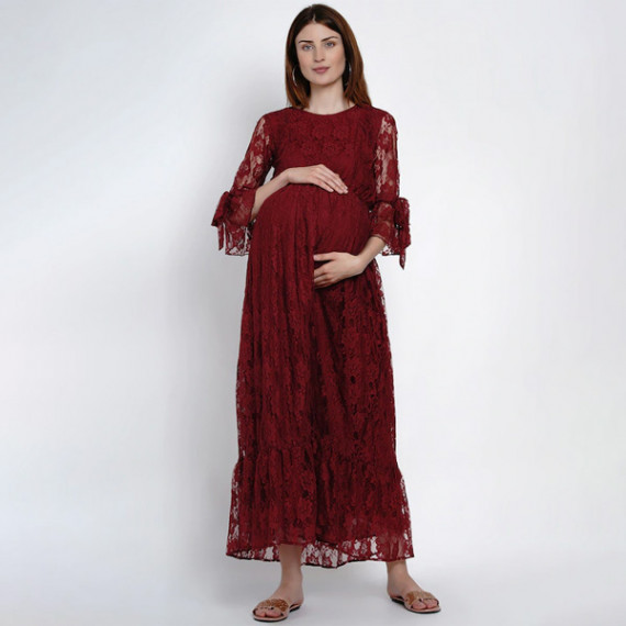 https://www.fabcrab.in/products/women-maroon-maternity-self-design-maxi-dress