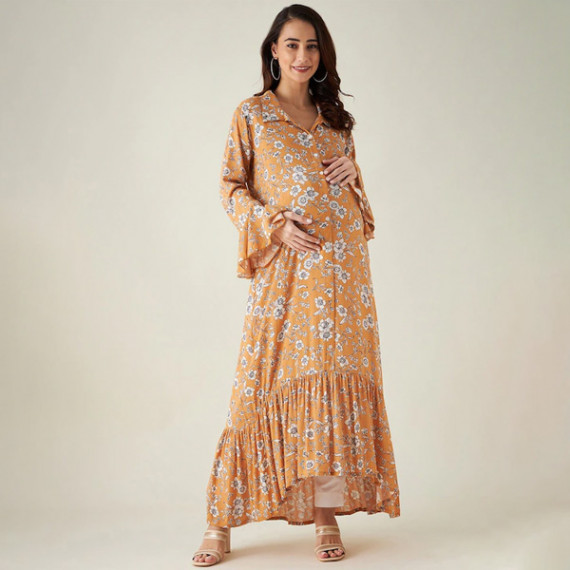 https://www.fabcrab.in/products/floral-maternity-shirt-maxi-dress