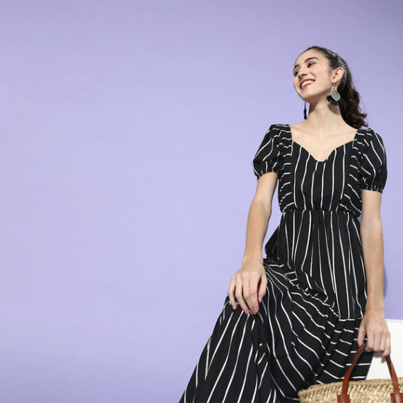 https://www.fabcrab.in/products/black-white-striped-crepe-maxi-dress