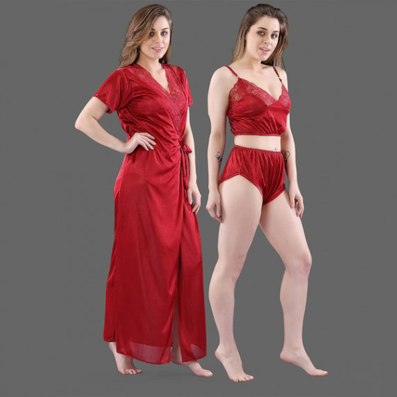 https://www.fabcrab.in/products/women-maroon-solid-satin-3-piece-nightwear-set
