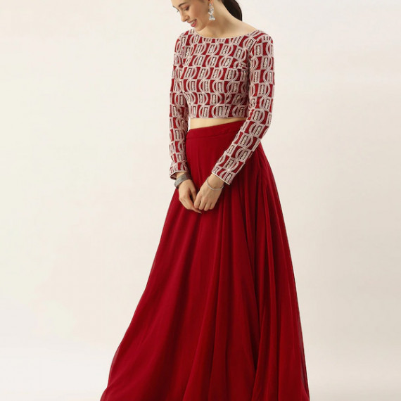https://www.fabcrab.in/products/maroon-embroidered-thread-work-ready-to-wear-lehenga-blouse-with-dupatta